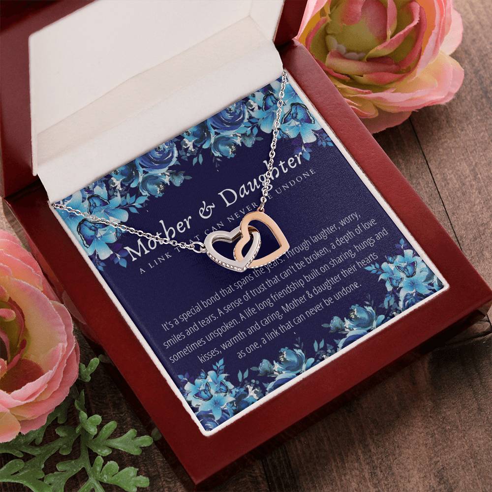 Mother & Daughter - Interlocking Necklace - A Link That Can Never Be Undone Interlocking Hearts Necklace