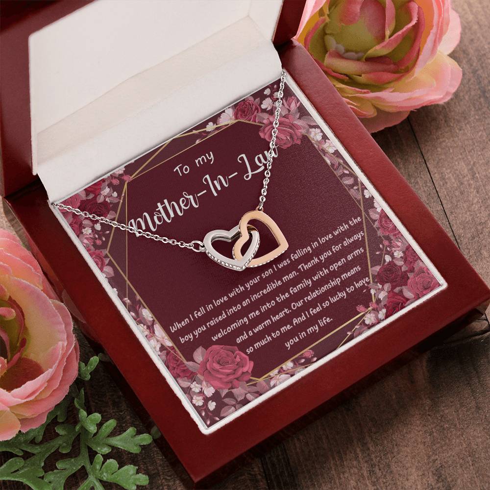 Forever Love - To My Mother-In-Law Necklace Interlocking Hearts Necklace