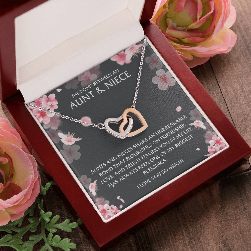 Aunt-Niece Interlocking Hearts Necklace Aunt-Niece Gift Personalized Aunt-Niece Jewelry Aunt-Niece Aunt Jewelry Custom Gift For Aunt