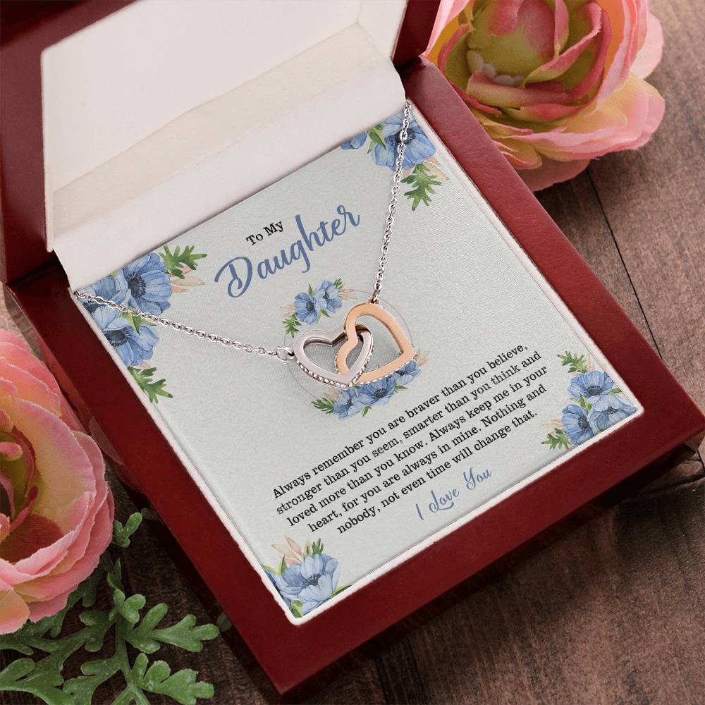 Loved More Than You Know Interlocking Hearts Necklace