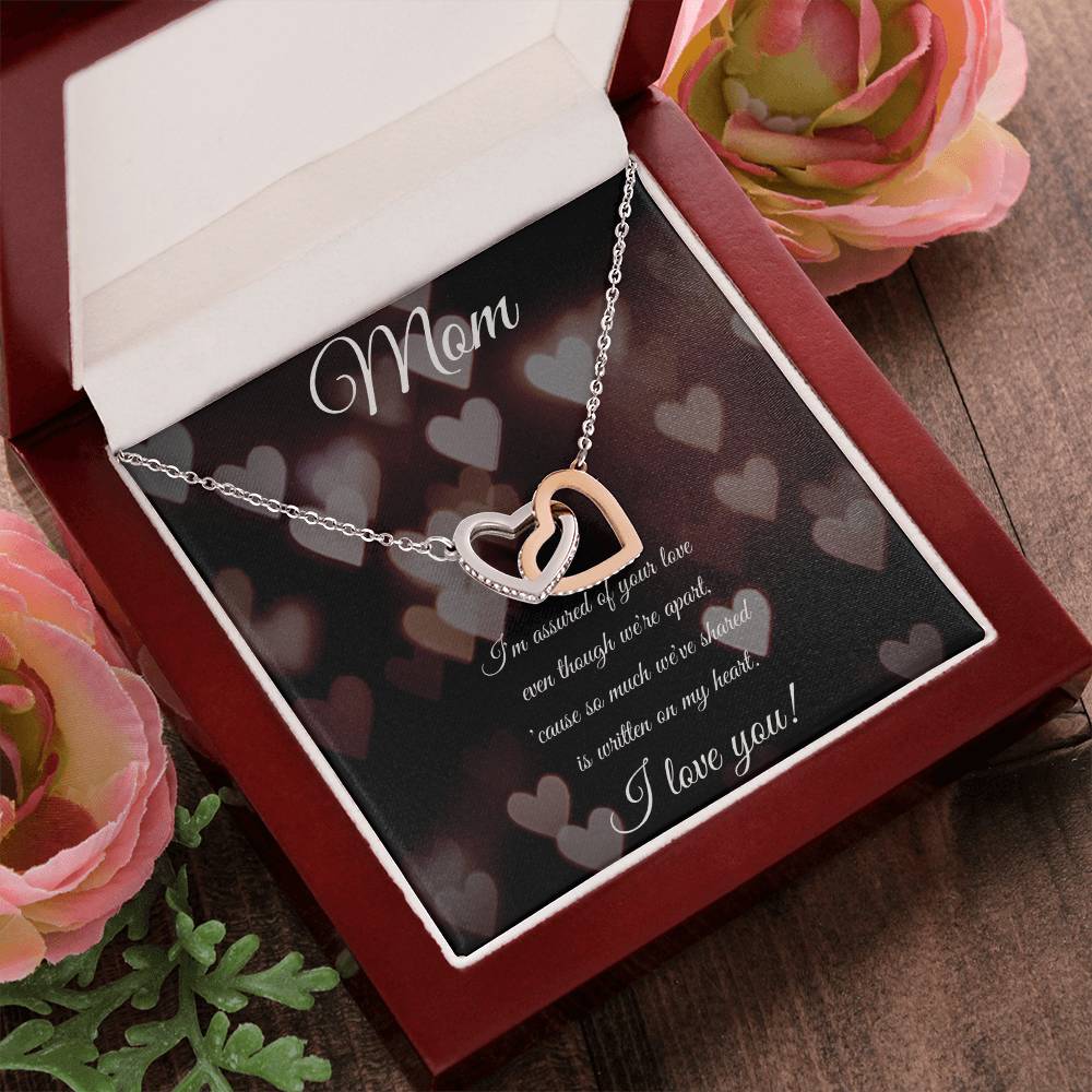Mom White Gold Locking Hearts White Gold Interlocking Hearts Necklace