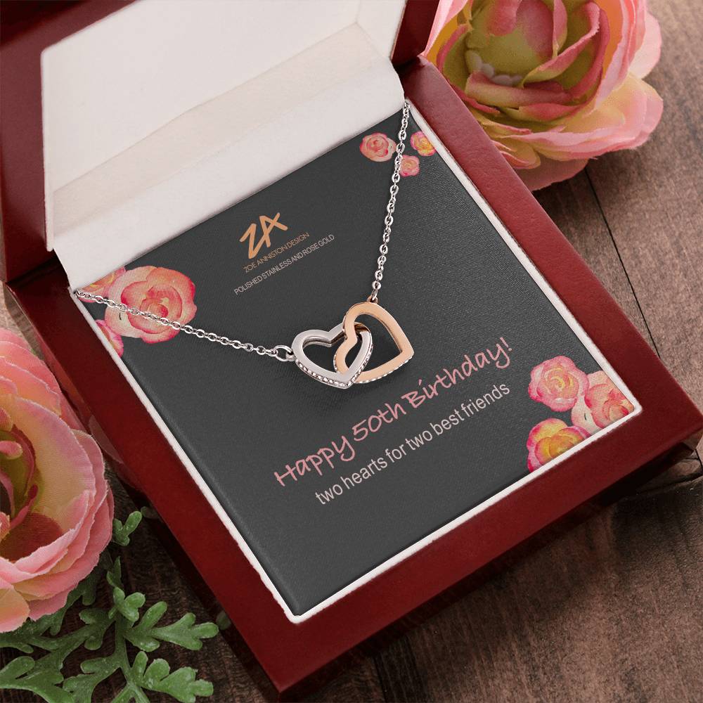 Happy 50Th! Interlocking Hearts Necklace