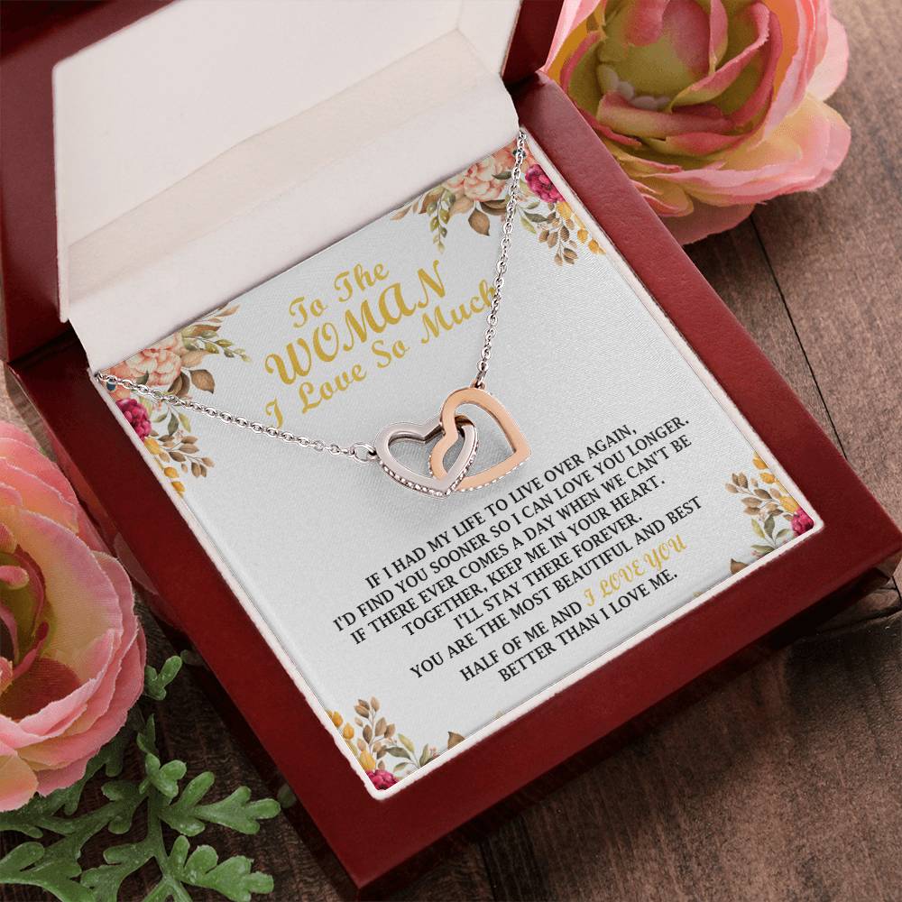To The Woman I Love - Interlocking Hearts - So36 Interlocking Hearts Necklace