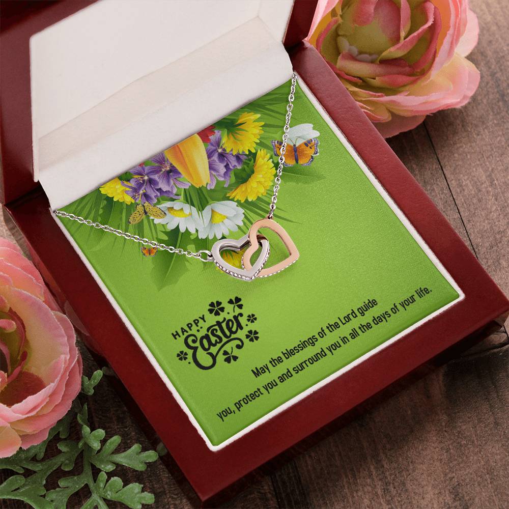 Happy Easter Gifts Interlocking Hearts Necklace