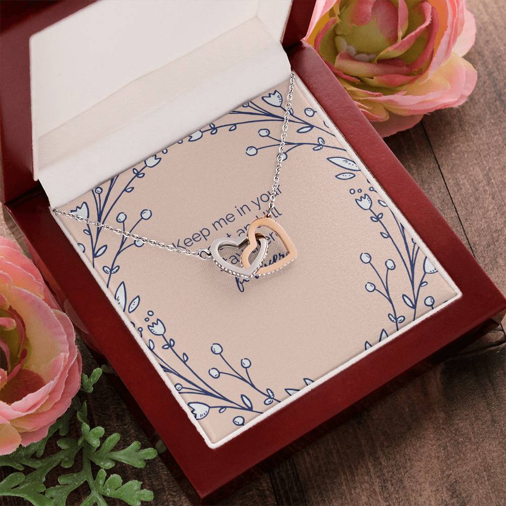 Keep Me In Your Heart Interlocking Hearts Necklace