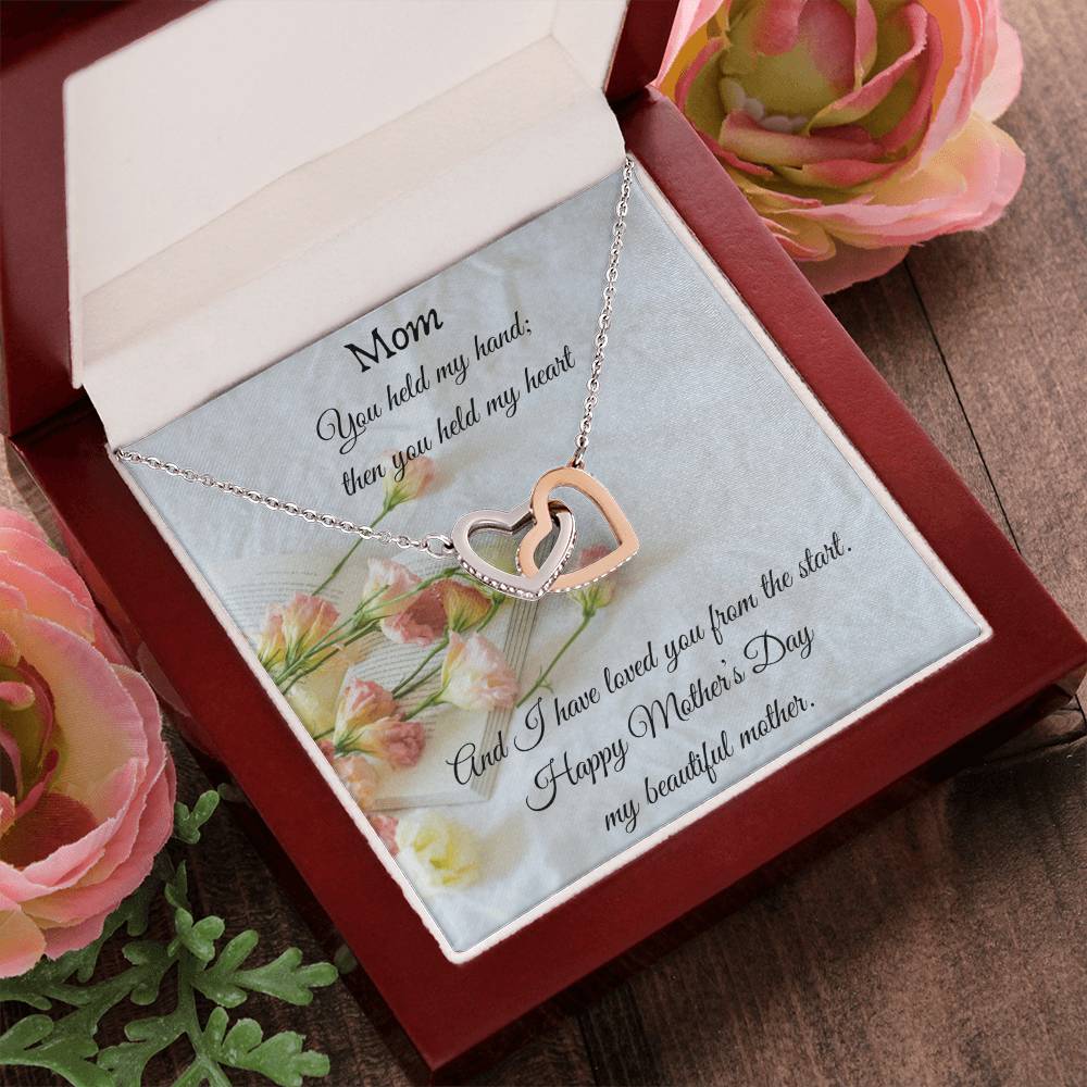 Gift For Mom On Mother’S Day - Interlocking Heart Necklace Interlocking Hearts Necklace