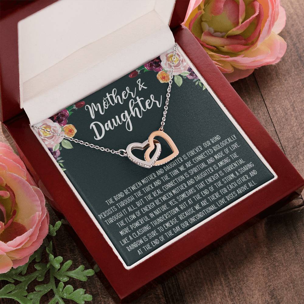 Mother & Daughter Interlocking Hearts Necklace