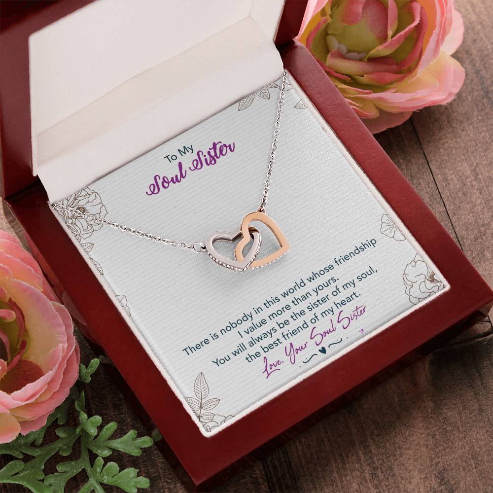 Best Friends Interlocking Hearts Necklace