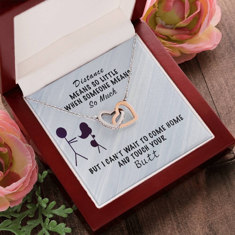 Distance Means So Little Interlocked Hearts Interlocking Hearts Necklace