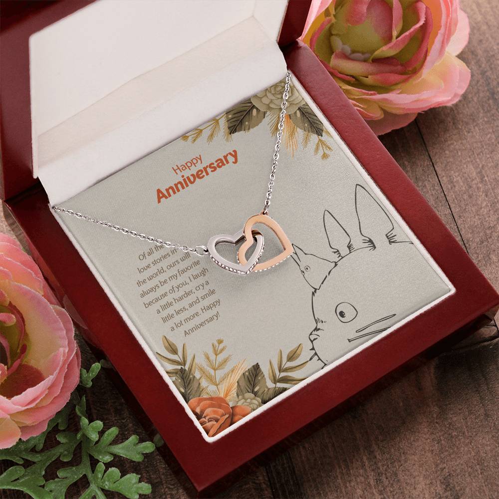 Totoro Anniversary Edition My Favorite Story Of Us - Interlocking Hearts Necklace