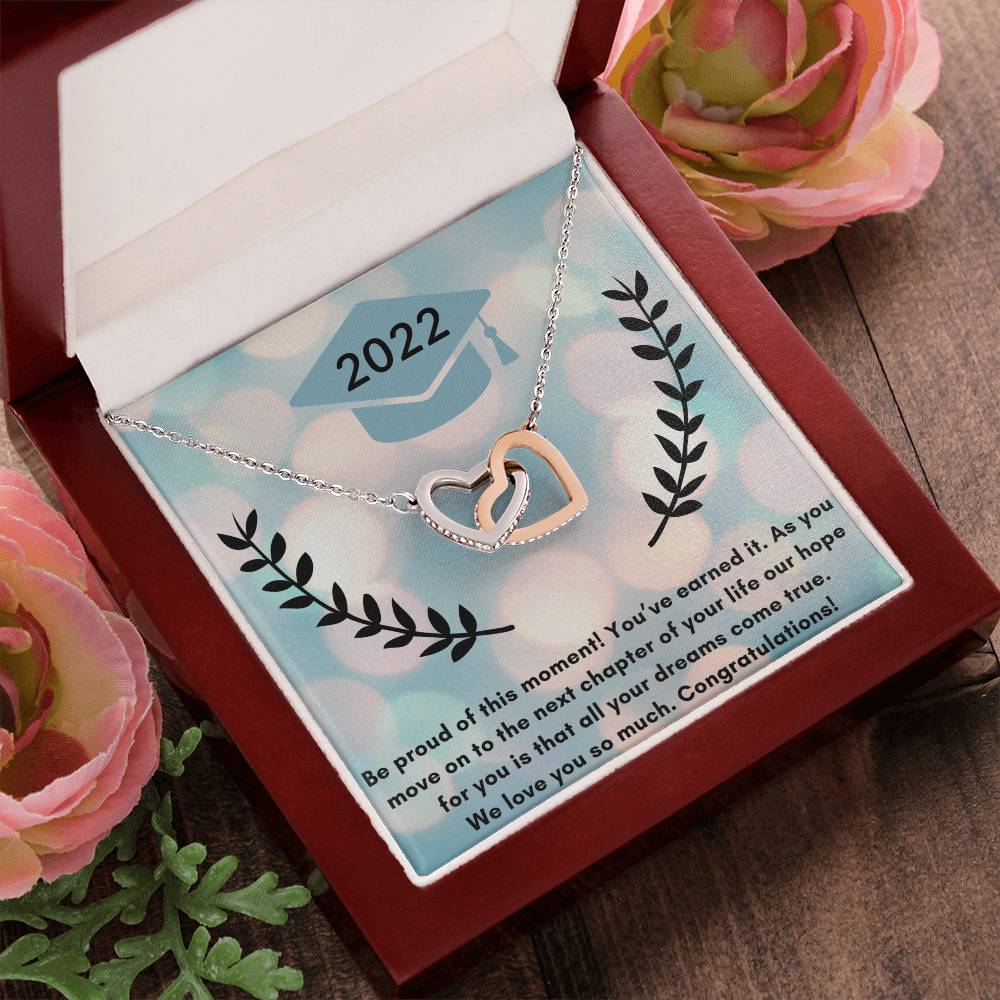 Graduation Interlocking Hearts Necklace