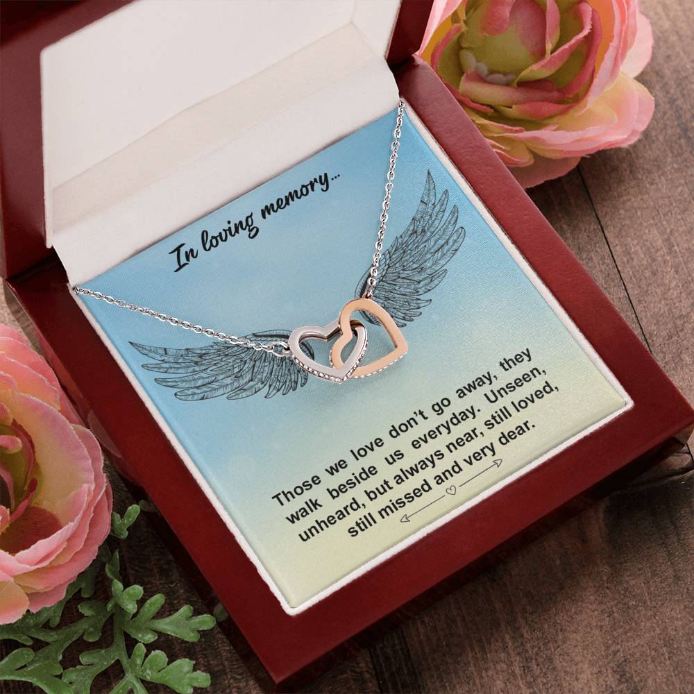 Interlocked Hearts Necklace - Loving Memories Interlocking Hearts Necklace