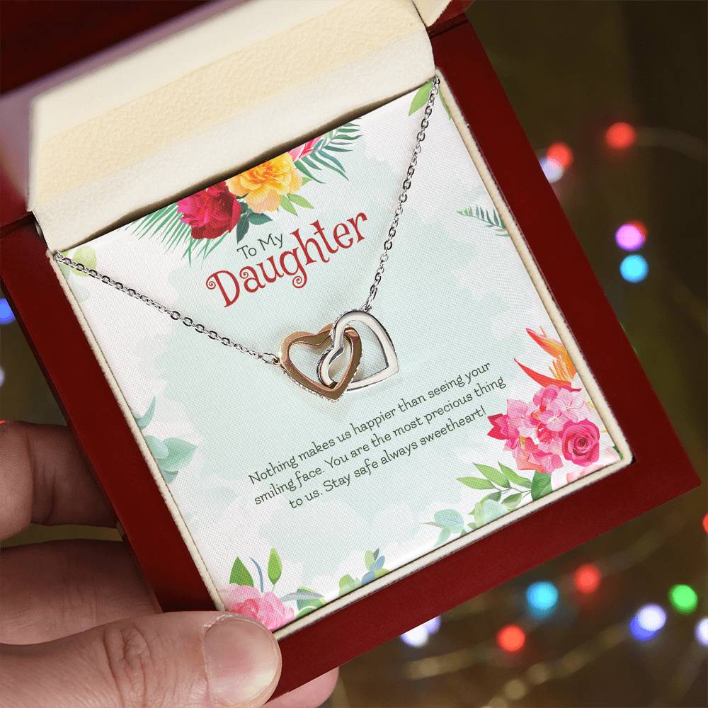 Two Hearts Interlocking Necklace For Daughter Interlocking Hearts Necklace
