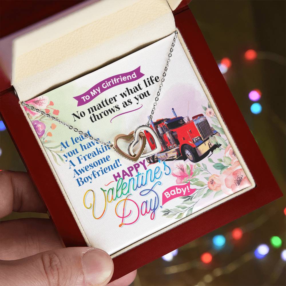 Trucker'S Girlfriend - Interlocking Heart Necklace Interlocking Hearts Necklace