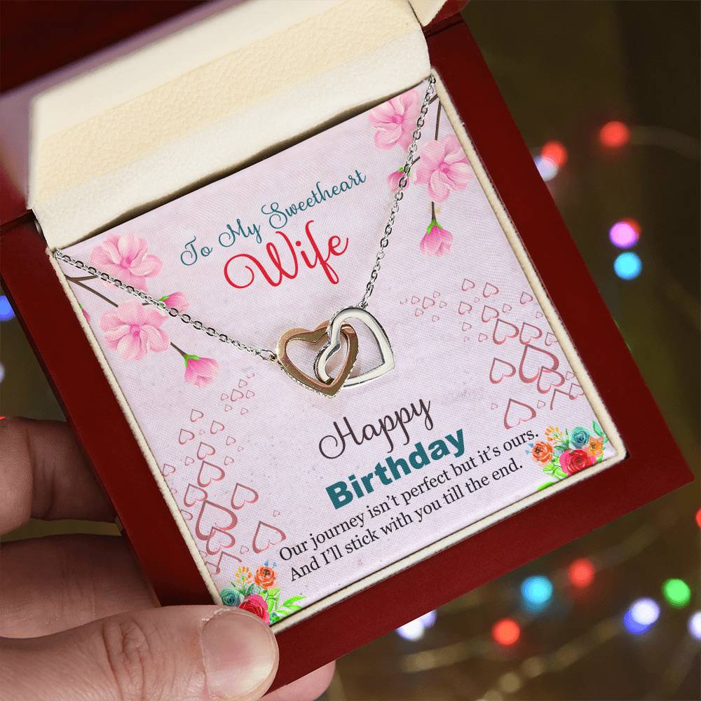 To My Wife Interlocked Hearts Necklace Gift For Wife Love Your Wifehusband Gift Wifelove Your Husbnad. Interlocking Hearts Necklace