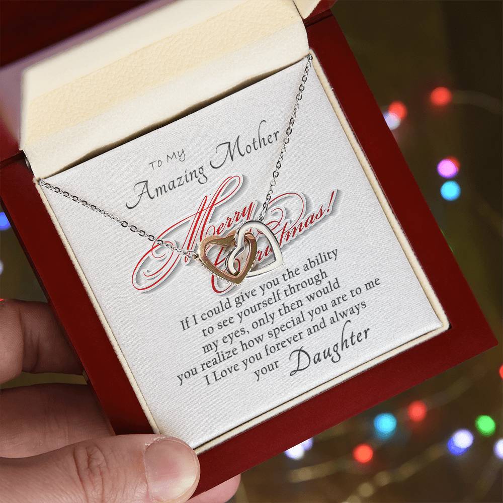 To My Amazing Mother Necklace Interlocking Heart Necklace Christmas Gift Gift For Mom Sentimental Gift Mother Daughter Gift Interlocking Hearts Necklace