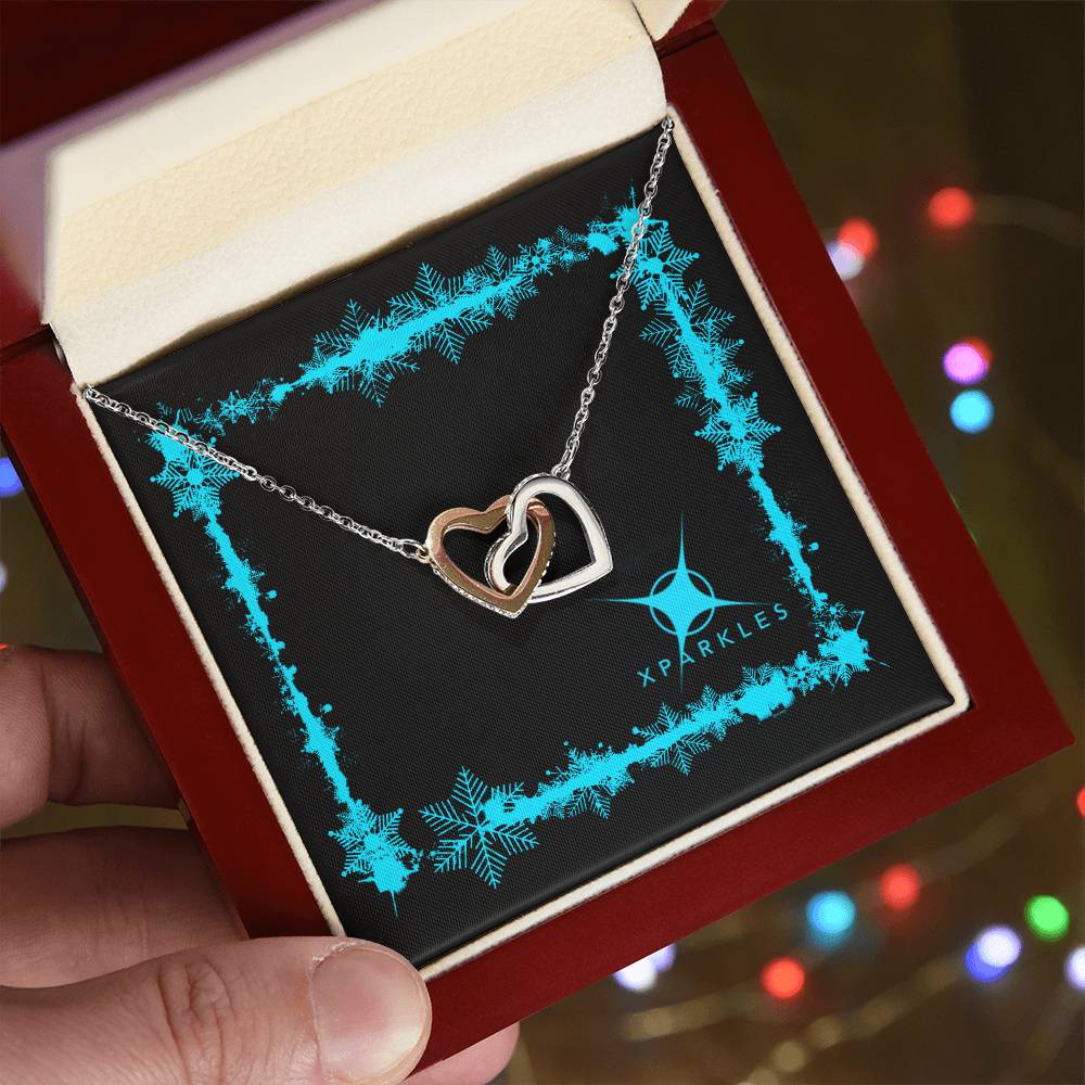Xparkles Interlocking Hearts Necklace