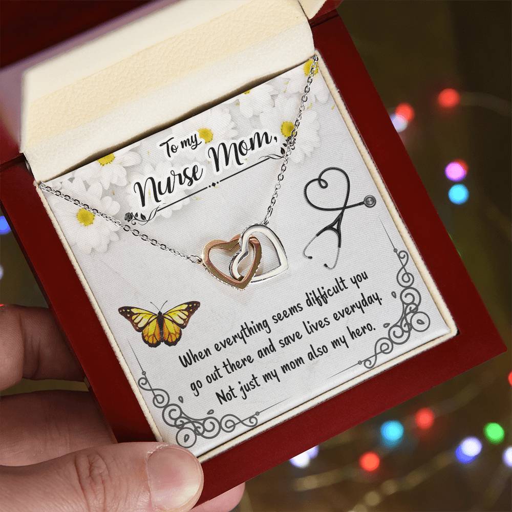 Interlocking Hearts Necklace Nurse Graduation Gift Nurse Gift Nurse Necklace Future Nurse Gift Gift For Nurse