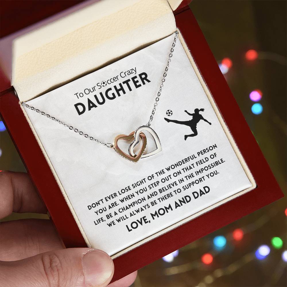 Don'T Ever Lose Sight Necklace Interlocking Hearts Necklace