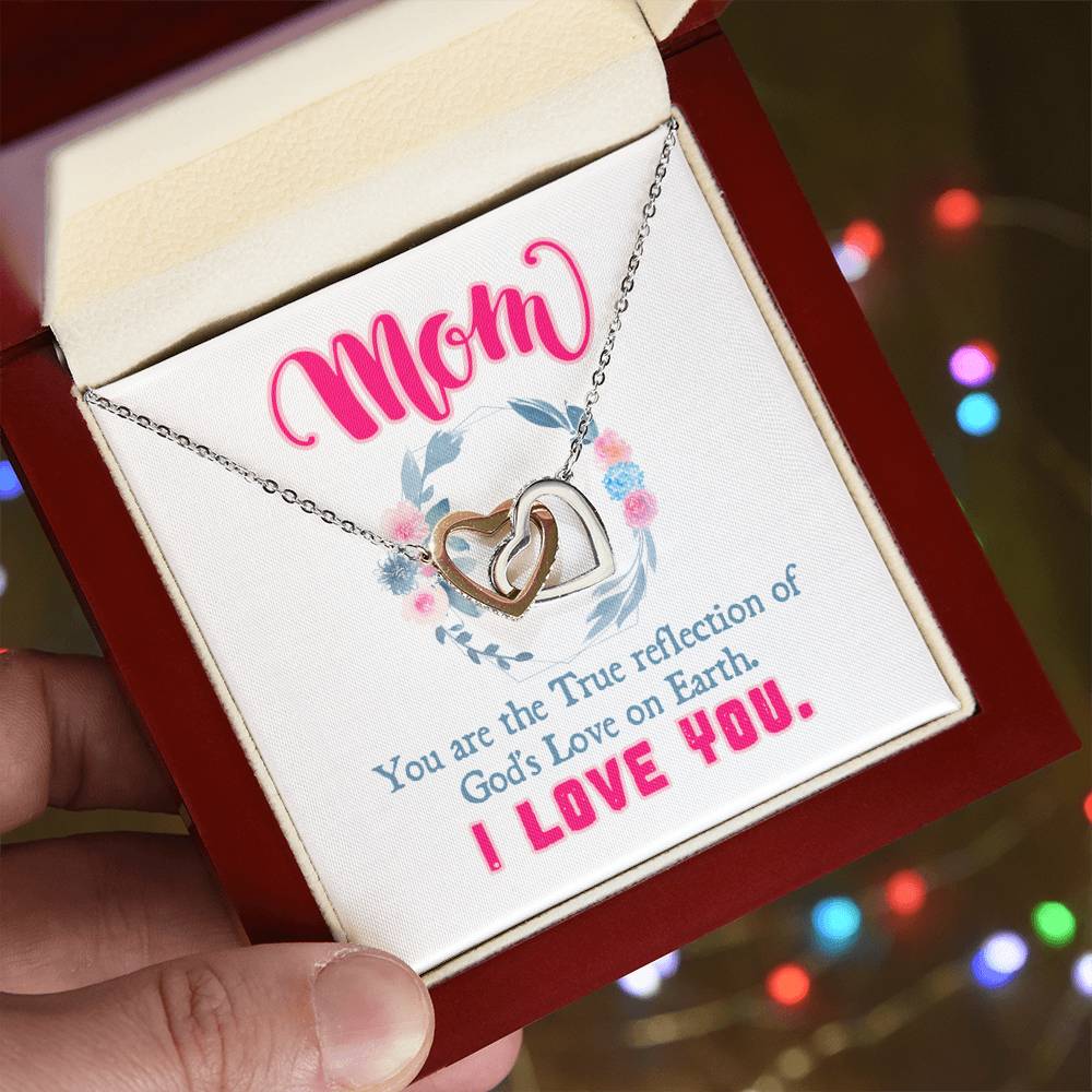 Gift For Mom - Interlocking Hearts Necklace