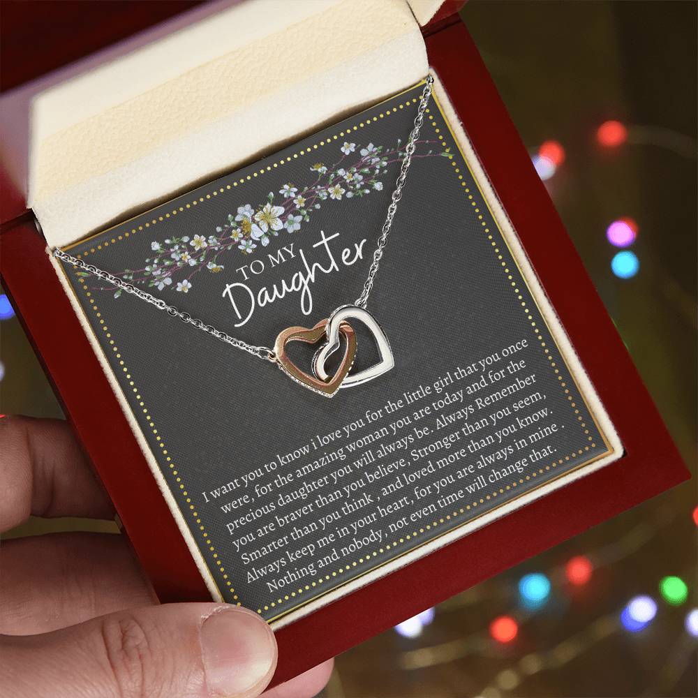 Gift For Daughter Interlocking Interlocking Hearts Necklace