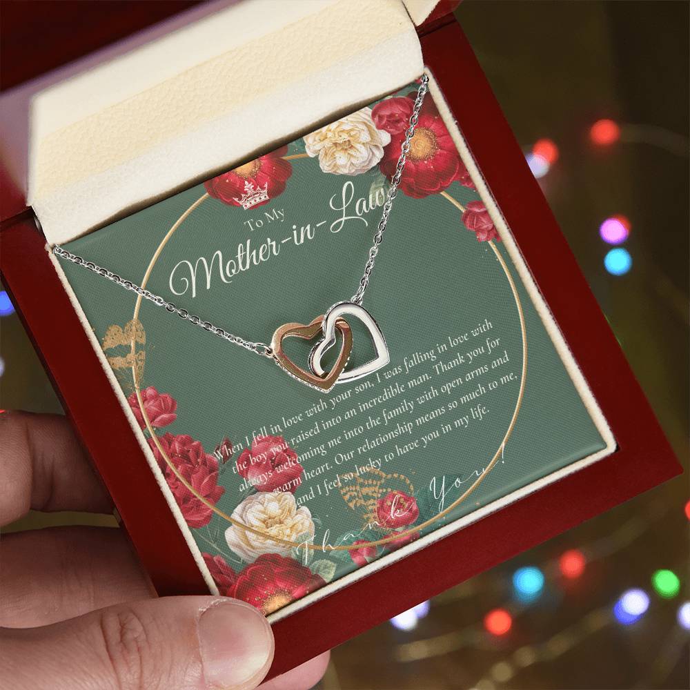 Mother In Law Gift Mom In Law Jewelry Mother'S Day Gift For Mother-In-Law Gift For Mother In Law Mother-In-Law Necklace Interlocking Hearts Necklace