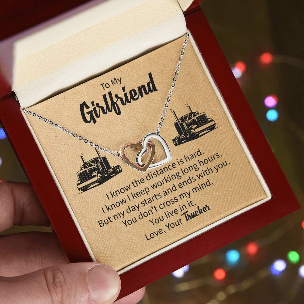 Gift For Girlfriend From Boyfriend Girlfriend Gift Ideas Interlocking Hearts Necklace