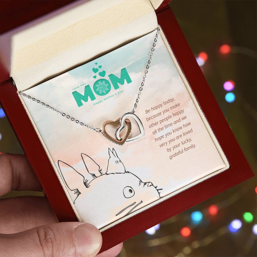 Special Edition Be Happy Today Mom Interlocked Hearts Necklace - Tm2V8 Interlocking Hearts Necklace