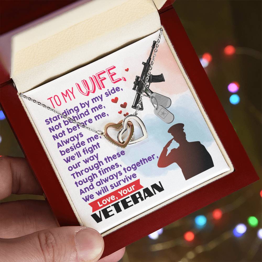 Veteran'S Wife - Interlocking Heart Necklace Interlocking Hearts Necklace