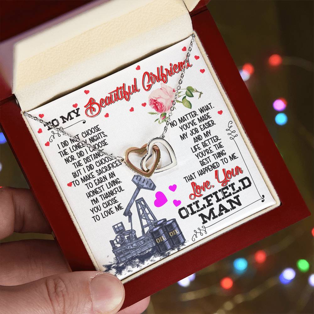 Oilfield Man'S Girlfriend - Interlocking Heart Necklace Interlocking Hearts Necklace