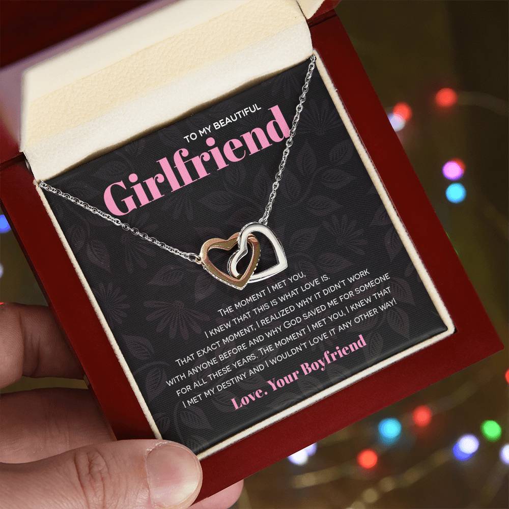 Interlocking Hearts - God Saved Me For You Interlocking Hearts Necklace