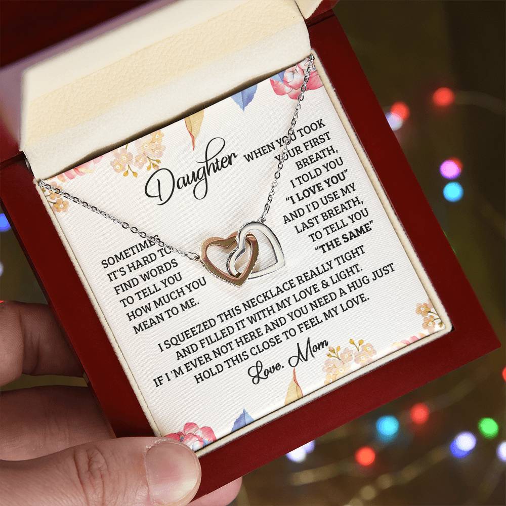 Use Last Breath Interlocking Hearts Necklace