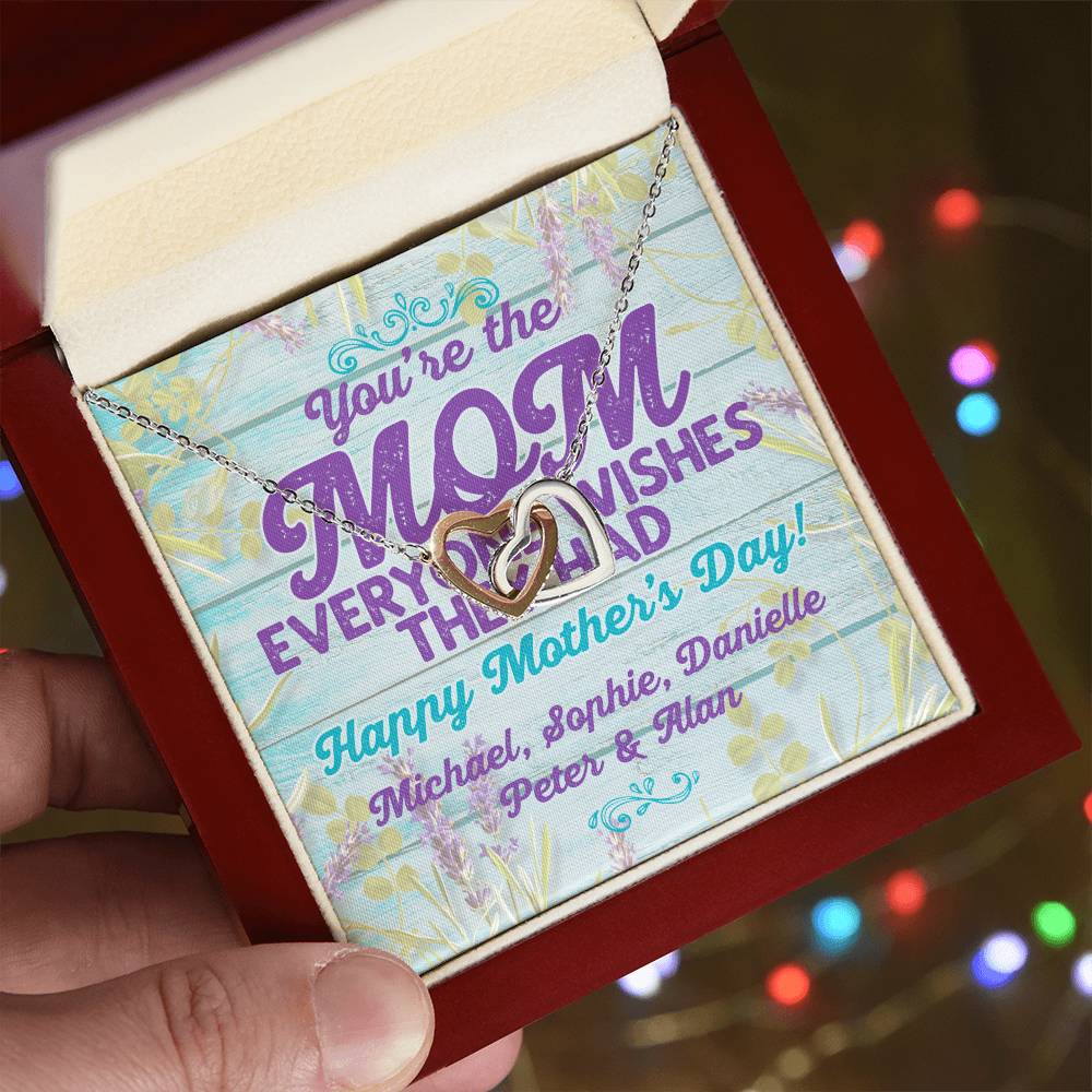 Customizable Your The Mom Everyone Wishes They Had Interlocking Hearts Necklace