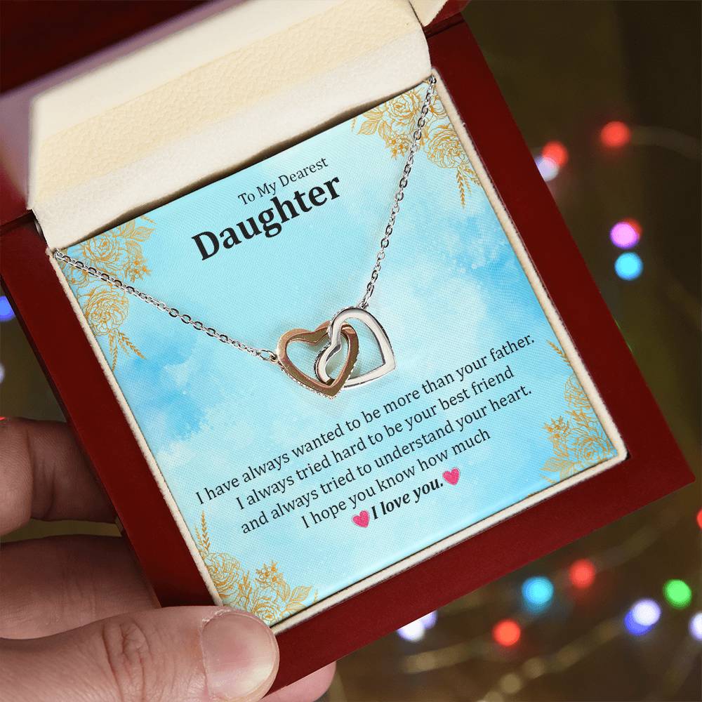 I Have Always Wanted To Be More Than Your Father Interlocking Hearts Necklace