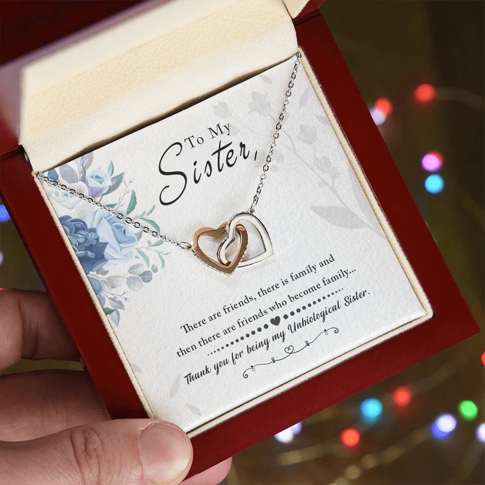 To My Sister Interlocking Hearts Interlocking Hearts Necklace