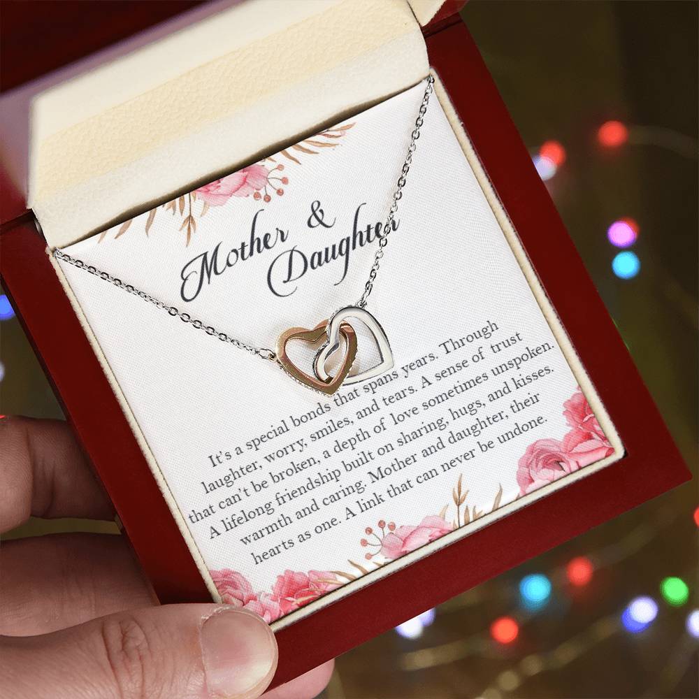 Interlocking Heart Necklace Mother And Daughter Interlocking Hearts Necklace