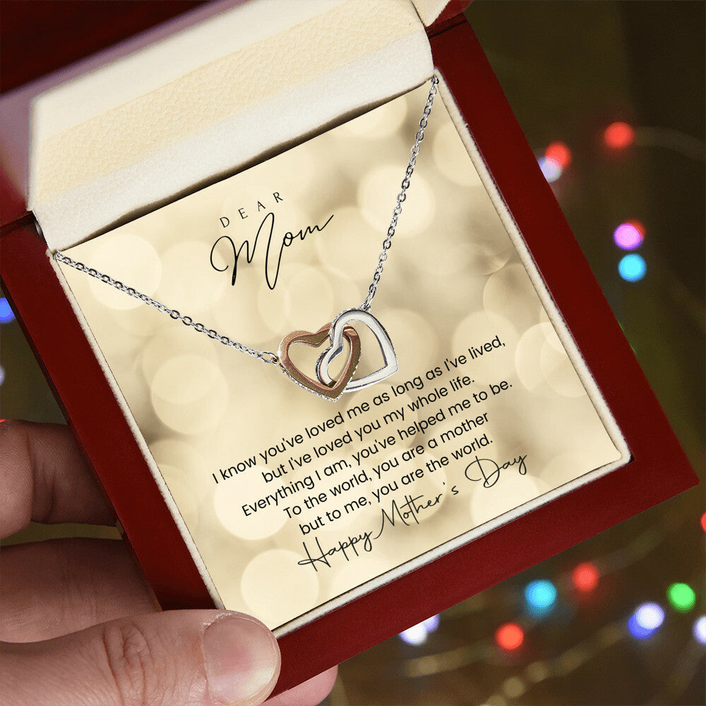 Happy Mother'S Day Interlocking Hearts Interlocking Hearts Necklace