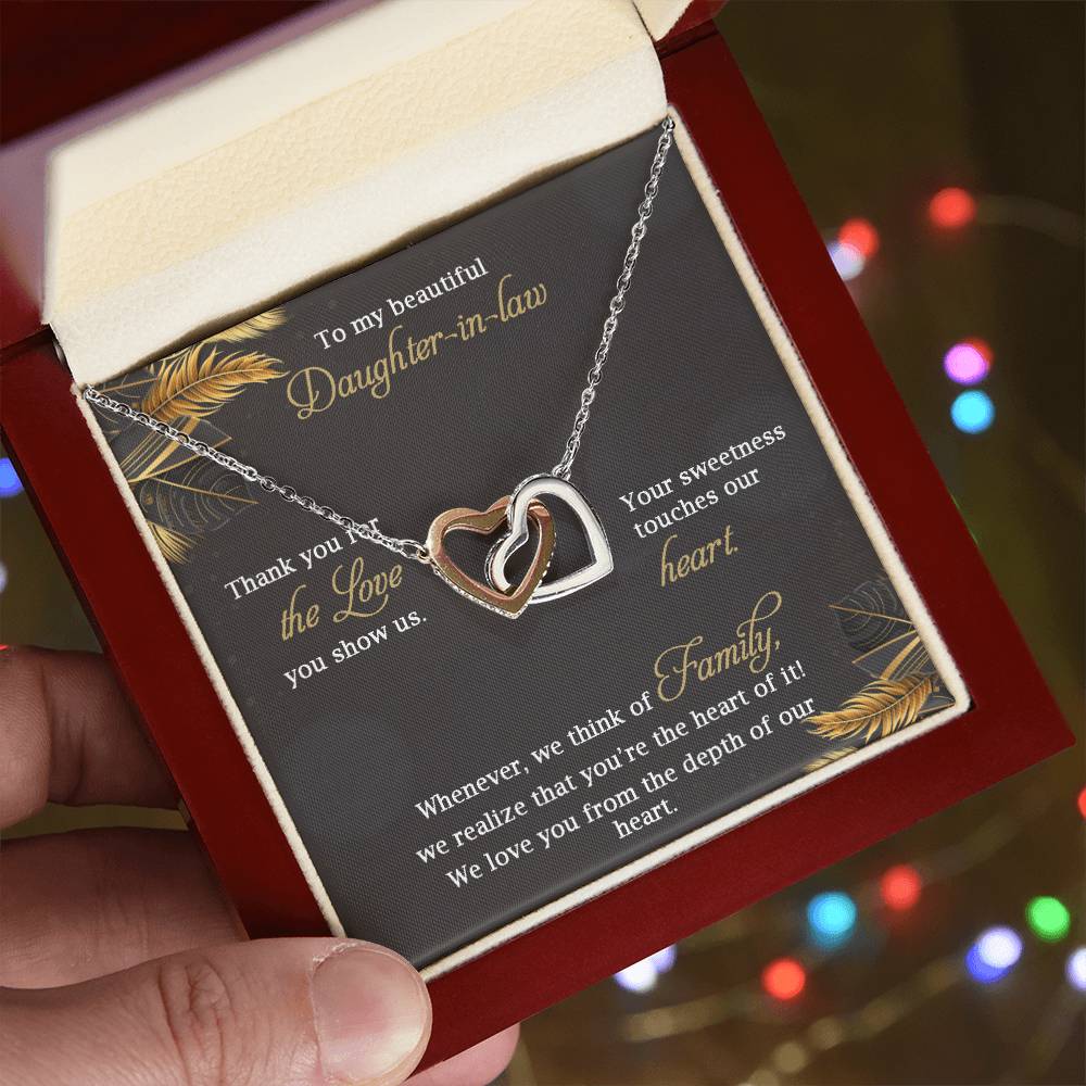 Necklace For Daughter In Law Interlocking Hearts Necklace