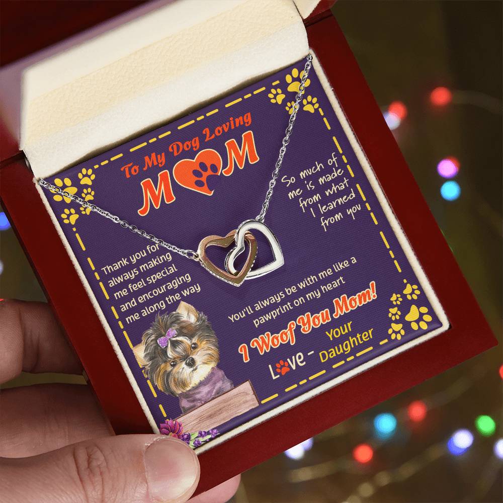 To My Mom - You'Ll Always Be With Me - Necklace Interlocking Hearts Necklace