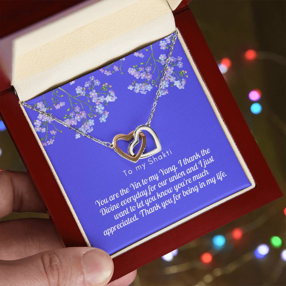 Thank You My Shakti Interlocking Hearts Necklace