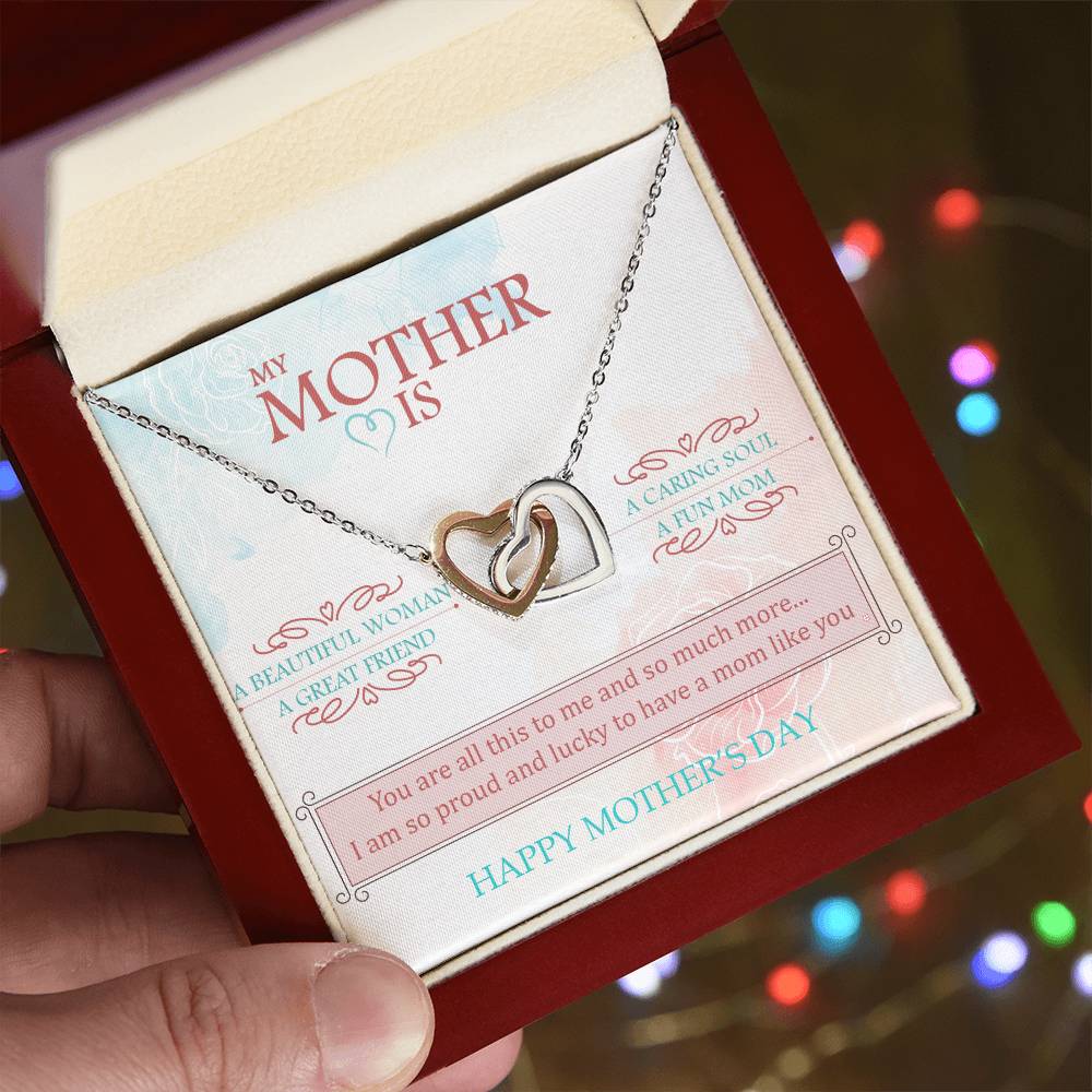 You Are The World To Me And More - Interlocked Hearts Interlocking Hearts Necklace