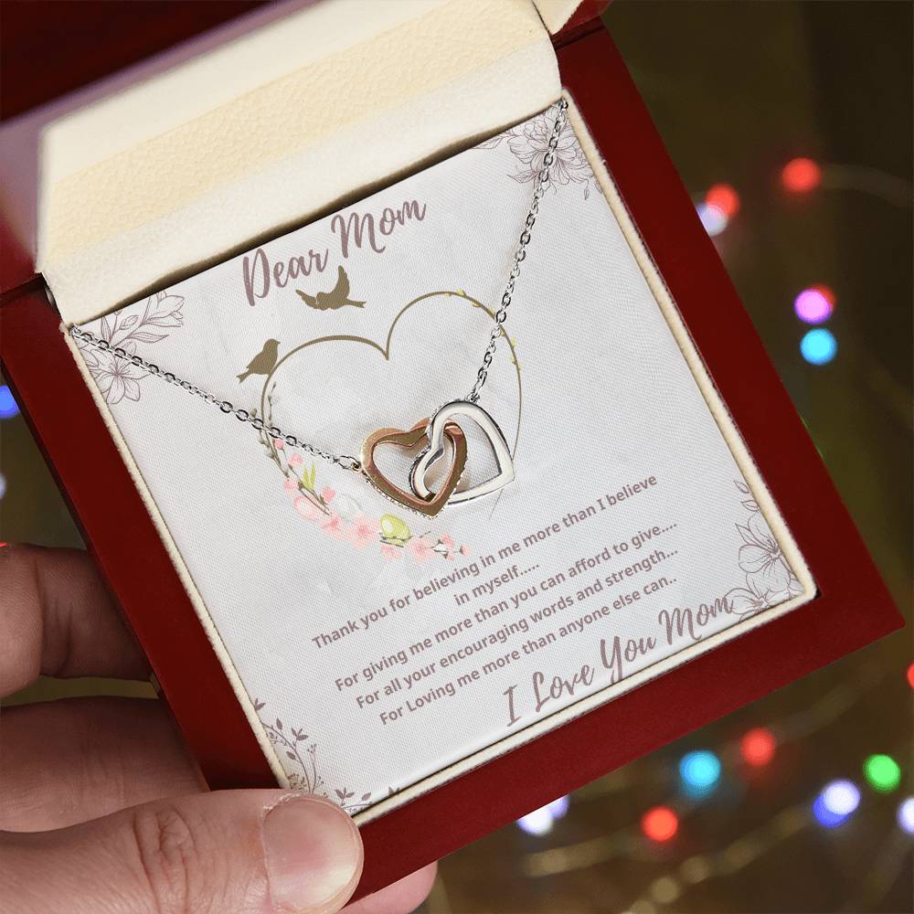 Gift For Mom - Gift For Mothers Day Interlocking Hearts Necklace