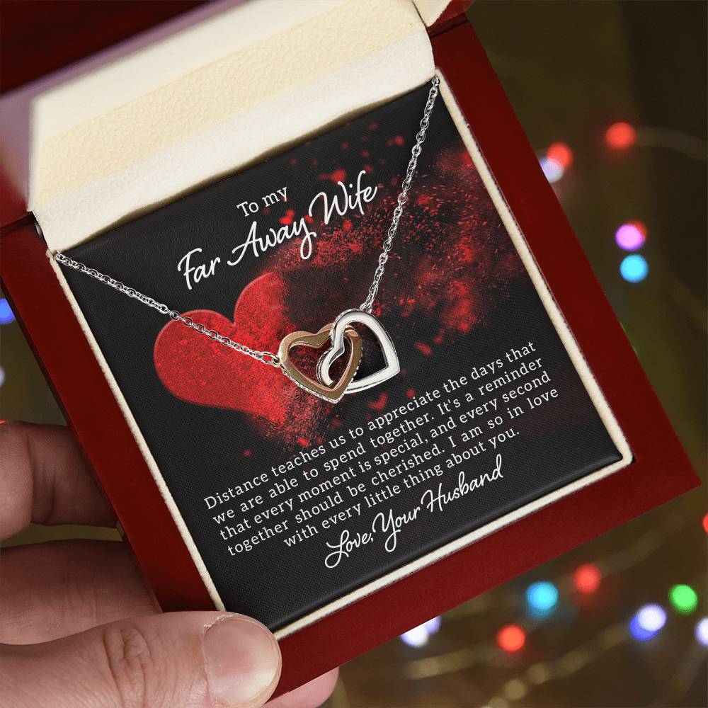 To My Wife Necklace Anniversary Gift For Wife Birthday Gift For Wife Gift For Wife Necklace For Wife Gift For Wife Birthday Interlocking Hearts Necklace