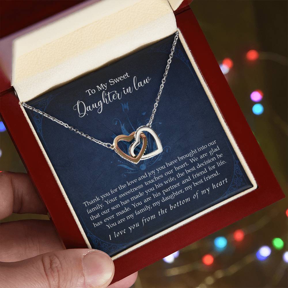 Collection Daughter In Law - Love And Joy - Necklace Interlocking Hearts Necklace