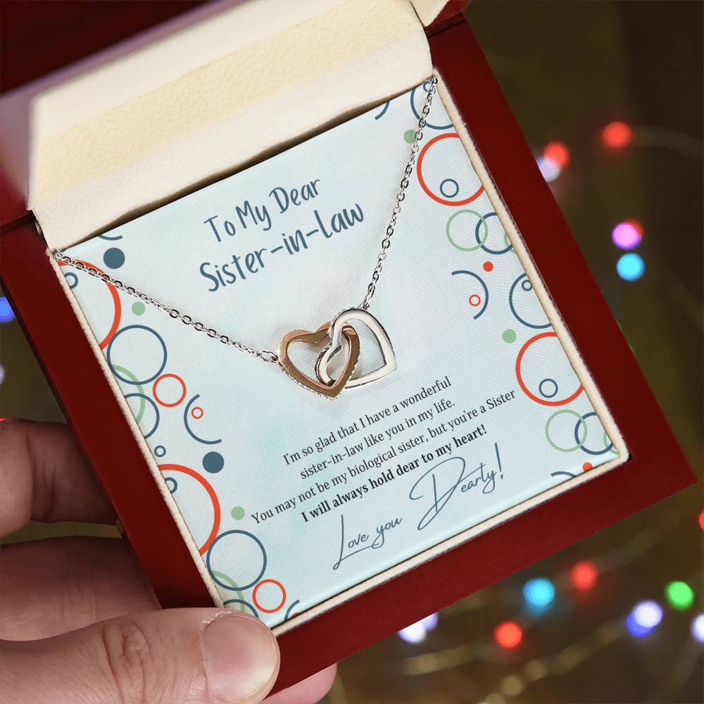 To My Sister-In-Law Interlocking Hearts Necklace