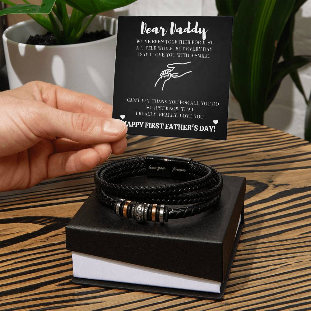 Happy First Father's Day Bracelet - Love You Forever Bracelet