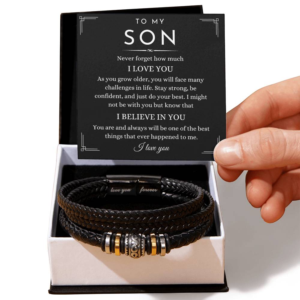 To My Son Never Forget Bracelet - Love You Forever Bracelet
