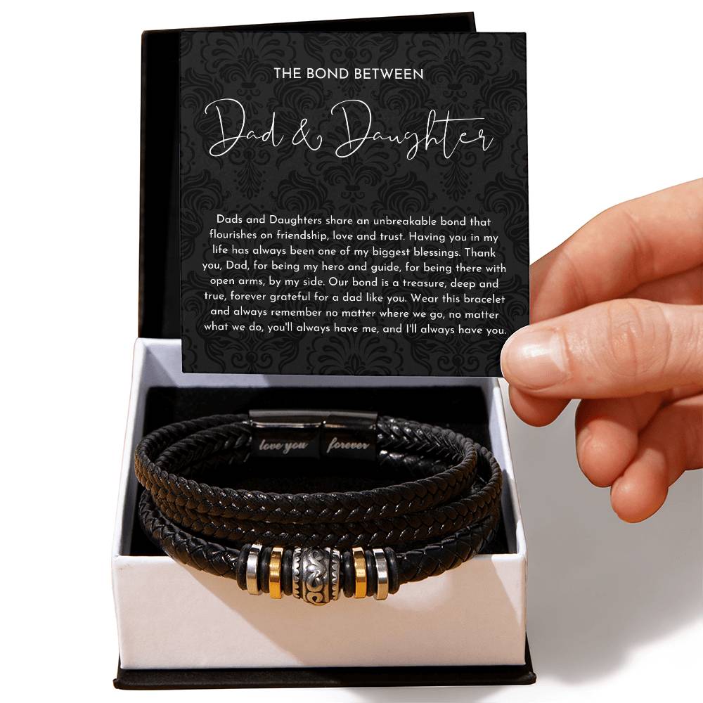 Dad Daughter Bond Bracelet - Love You Forever Bracelet