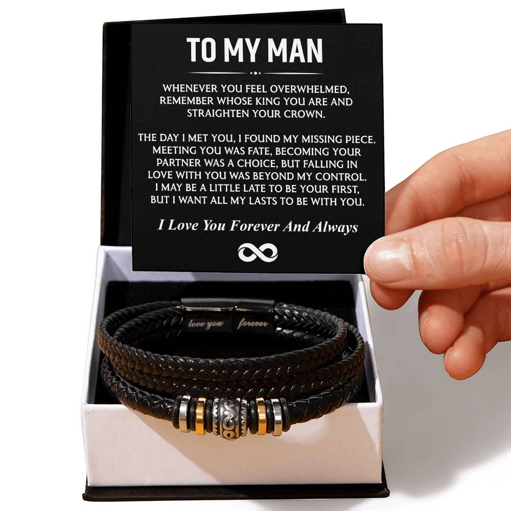 To My Man - I Love You Forever And Always - Love You Forever Bracelet