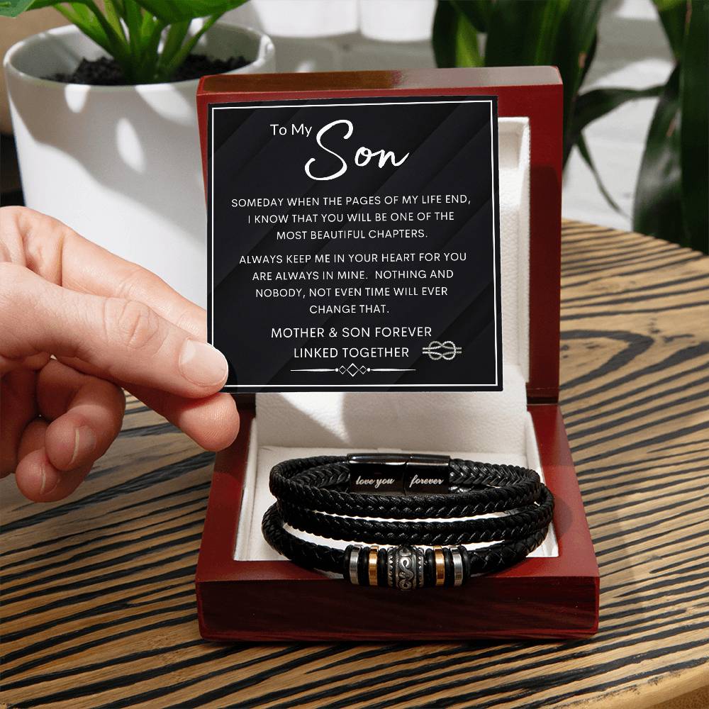 To My Son  Men's Love You Forever Bracelet - Love You Forever Bracelet